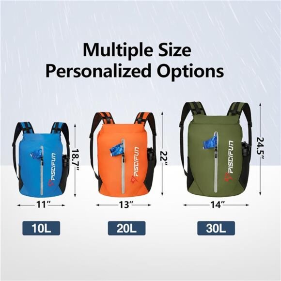 Dry Bag Waterproof, Lightweight Dry Backpack with Waist Pouch and Phone Case